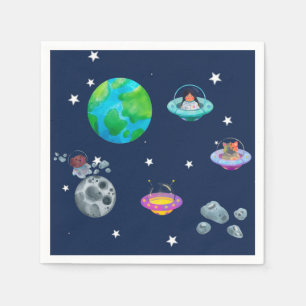 Servilleta De Papel Tema espacial - Niños