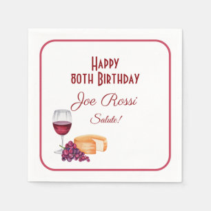 Servilleta De Papel Tema italiano 80 Napkin cumpleaños