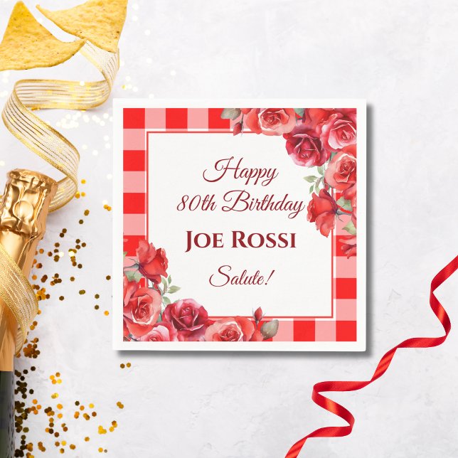 Servilleta De Papel Tema italiano 80 Napkin cumpleaños (Subido por el creador)