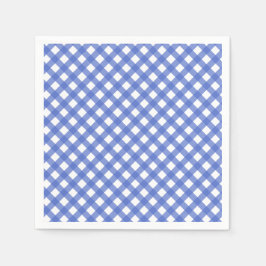 Servilleta De Papel Tema Náutico - Papel de Gingham azul de la Marina