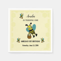Tema personalizado de la abeja Primer fiesta de cu
