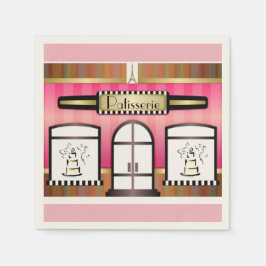 Servilleta De Papel Tema rosa París Francés Papel pastelero