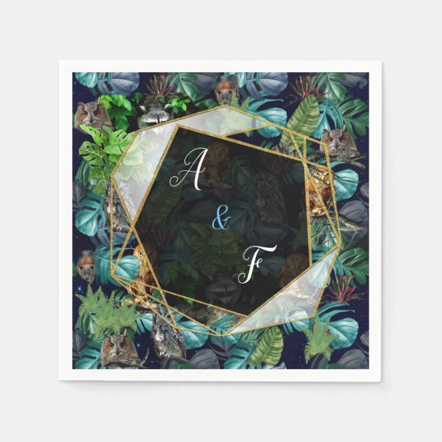 Servilleta De Papel Temas de celebración de fiestas nocturnos (Anverso)