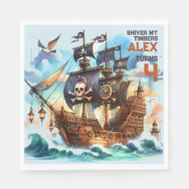 Servilleta De Papel Temática del pirata de Shiver My Timbers