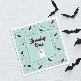 Servilleta De Papel Tembloroso Primer cumpleaños de Halloween neutral 