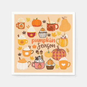 Servilleta De Papel Temporada de calabaza picada