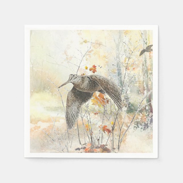 Servilleta De Papel Temporada de caza de Woodcock (Anverso)