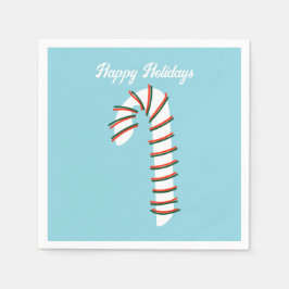 Servilleta De Papel Temporada de vacaciones Artista Candy Cane Saludo