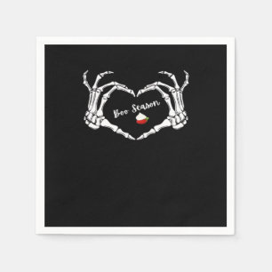 Servilleta De Papel Temporada Skeleton Hand Heart Boo Classic