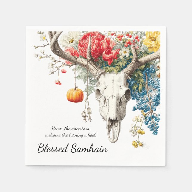 Servilleta De Papel Temporadas místicas | Samhain Witchy Design (Anverso)