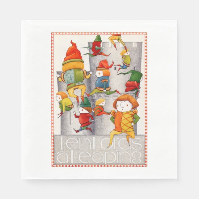 Servilleta De Papel TEN LORDS A LEAPING Napkins Standard De Papel Almu (Anverso)