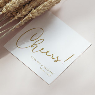 Servilleta De Papel Tendencias de Letra a Mano Cheers: Destaca con Est