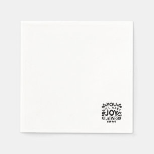 Servilleta De Papel Tendrás Alegría y Gozo Frase Inspiradora