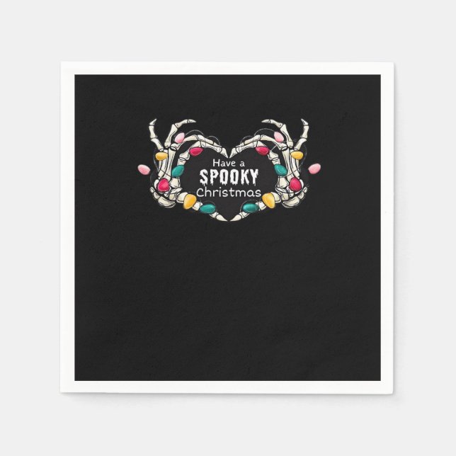 Servilleta De Papel Tener Un Clásico De Navidades Esquiadores - Mano D (Anverso)