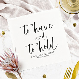 Servilleta De Papel Tener y Mantener Caligrafía Moderna Boda