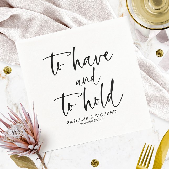 Servilleta De Papel Tener y mantener un Boda moderno de caligrafía (Subido por el creador)