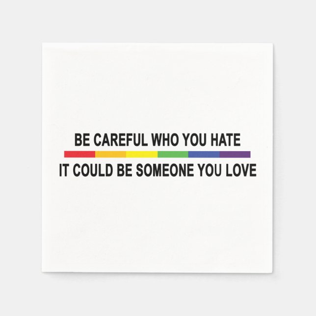 Servilleta De Papel Tenga Cuidado Con Quien Odio (Anverso)