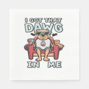 Servilleta De Papel Tengo Ese Perro En Mi Camiseta Clásica (5)