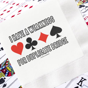 Servilleta De Papel Tengo una debilidad por el Bridge Duplicado