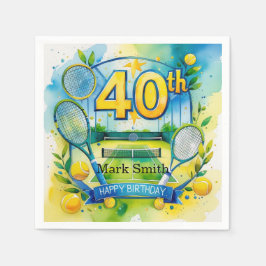 Servilleta De Papel Tenis 40.º cumpleaños