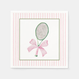 Servilleta De Papel Tenis con franja rosa