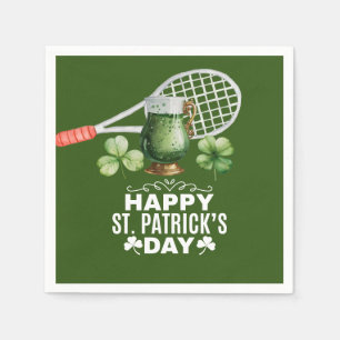 Servilleta De Papel Tenis día de San Patricio para tenista