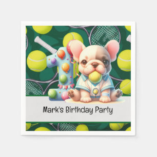 Servilleta De Papel Tenis Racket y Ball Fiesta de cumpleaños 1