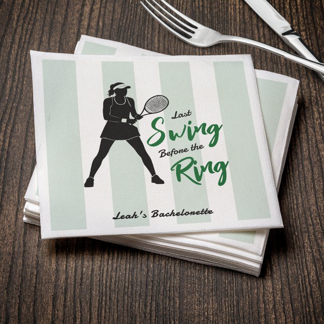 Servilleta De Papel Tennis Bachelorette Last Swing Before the Ring (Tennis Bachelorette Last Swing Before the Ring Napkins
)