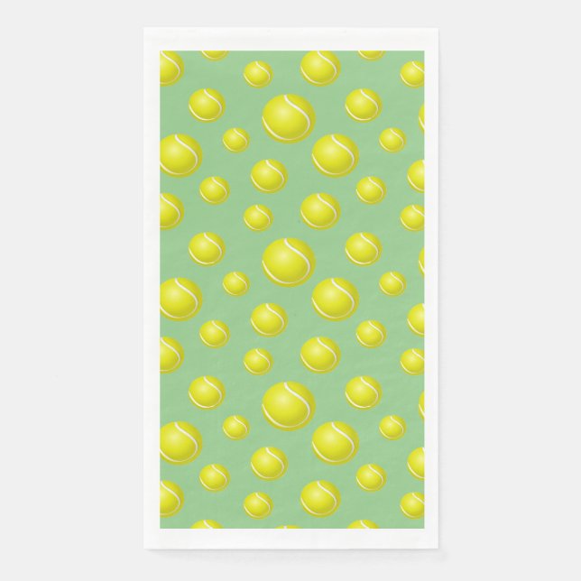 Servilleta De Papel Tennis Balls Diseño Toalla Invitada (Anverso)