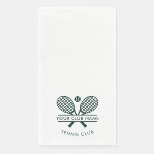 Servilleta De Papel Tennis Country Club Nombre Racket Motif Green