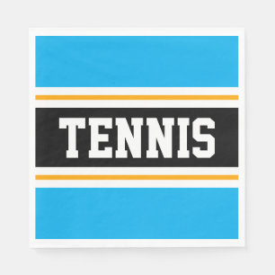 Servilleta De Papel TENNIS Fun Azure Blue Yellow Carreras Stripes