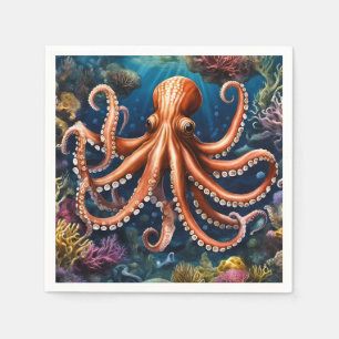 Servilleta De Papel Tentacles Mar profundo