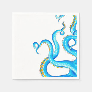 Servilleta De Papel Tentacles Tentacles Tentacles Naranja Azul Tentacl