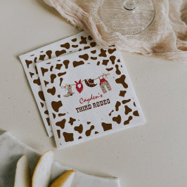 Servilleta De Papel Tercer cumpleaños de Rodeo Western Cowboy