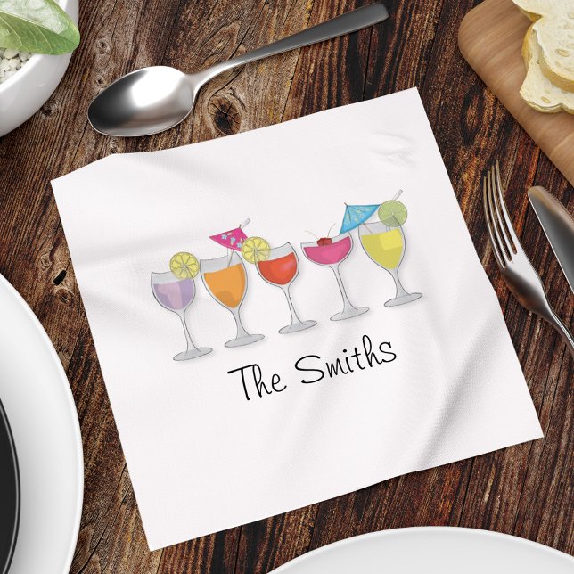 Servilleta De Papel Ternera colorida (Whimsical cocktail napkins, )