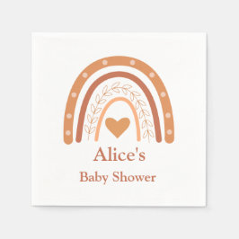 Servilleta De Papel Terracota Neutral boho arco iris Baby Shower