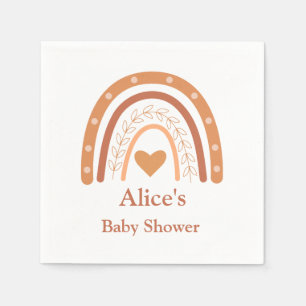 Servilleta De Papel Terracota Neutral boho arco iris Baby Shower
