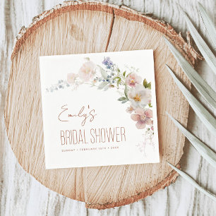 Servilleta De Papel Terracota Wildflower Bridal Shower Garden Boho