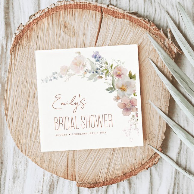 Servilleta De Papel Terracota Wildflower Bridal Shower Garden Boho (Subido por el creador)