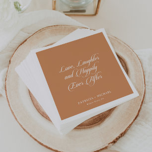 Servilleta De Papel Terracotta Amor Risa y Felices Para Siempre 