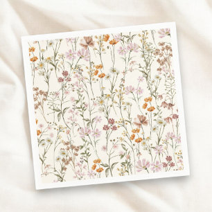 Servilleta De Papel Terracotta Boda De Flor Silvestre En Bloom Garden