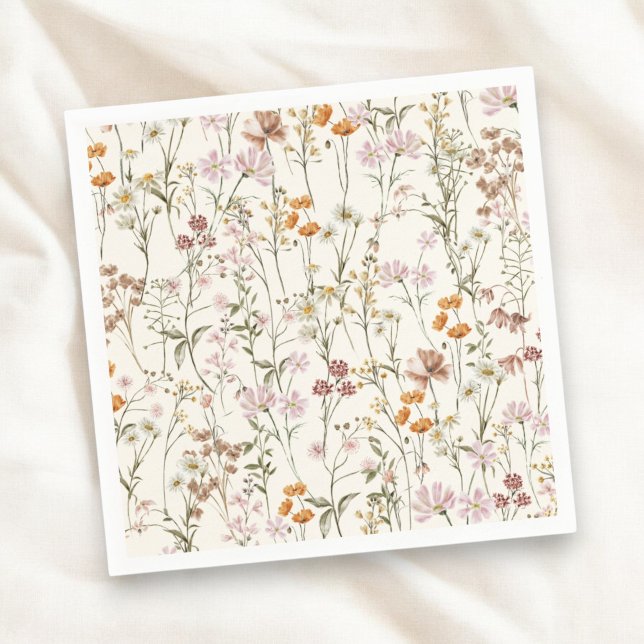 Servilleta De Papel Terracotta Boda De Flor Silvestre En Bloom Garden (Subido por el creador)