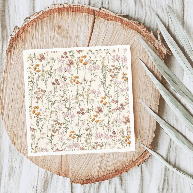 Servilleta De Papel Terracotta Boda De Flor Silvestre En Bloom Garden (Subido por el creador)