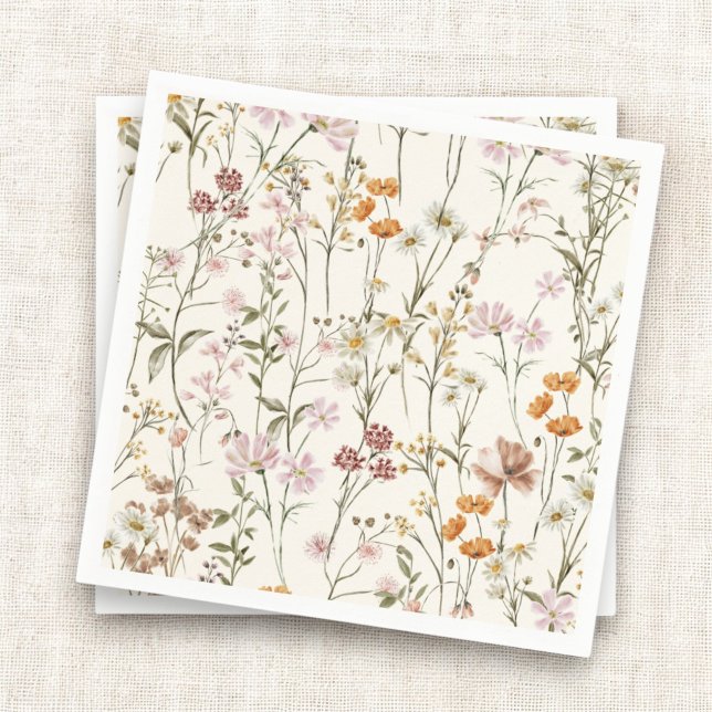 Servilleta De Papel Terracotta Boda De Flor Silvestre En Bloom Garden (Subido por el creador)