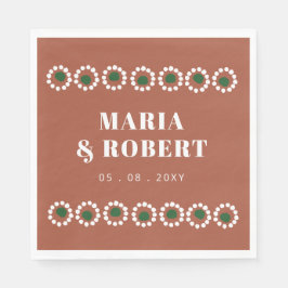 Servilleta De Papel Terracotta Boda del Boho Barro Mexicano