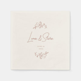 Servilleta De Papel Terracotta Boda Floral