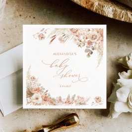 Servilleta De Papel Terracotta Boho Pampas Papel de gramaje Napkin