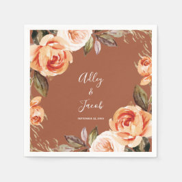 Servilleta De Papel Terracotta Fall Boho Boda Floral