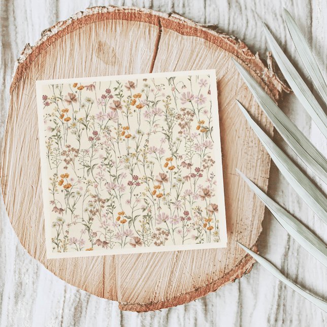 Servilleta De Papel Terracotta Flor Silvestre Boho Baby Shower En Bloo (Subido por el creador)