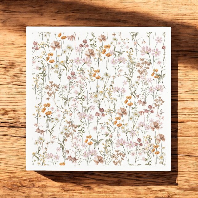 Servilleta De Papel Terracotta Flor Silvestre Boho Baby Shower En Bloo (Subido por el creador)